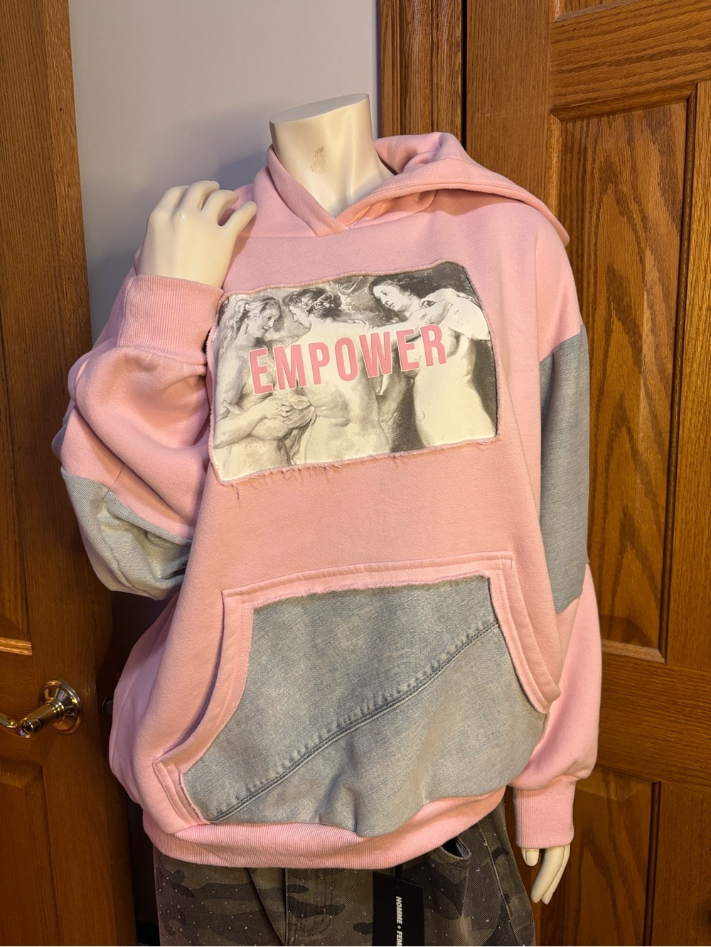 Pink & Denim Original Patchwork Hoodie